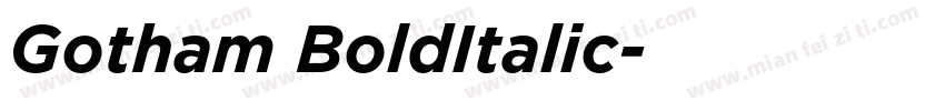 Gotham BoldItalic字体转换